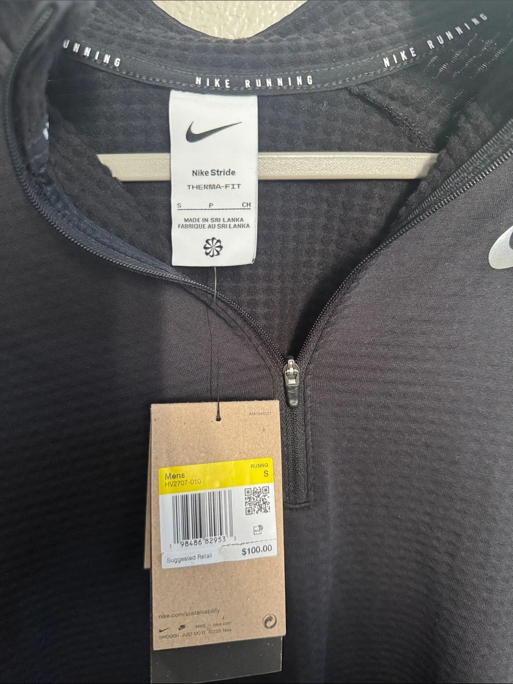 Nike Stride Men’s Therma-FIT Repel Winterized 1/2 Zip Running Top - Black